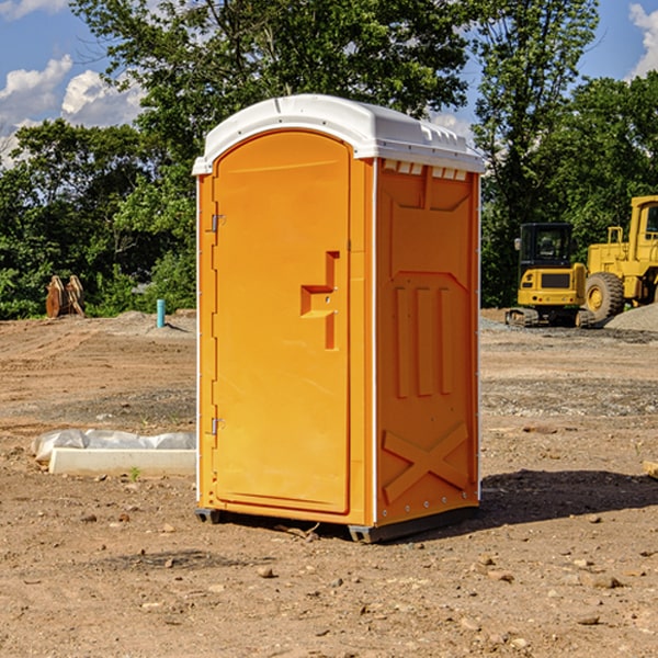 how often are the portable restrooms cleaned and serviced during a rental period in Oakpark